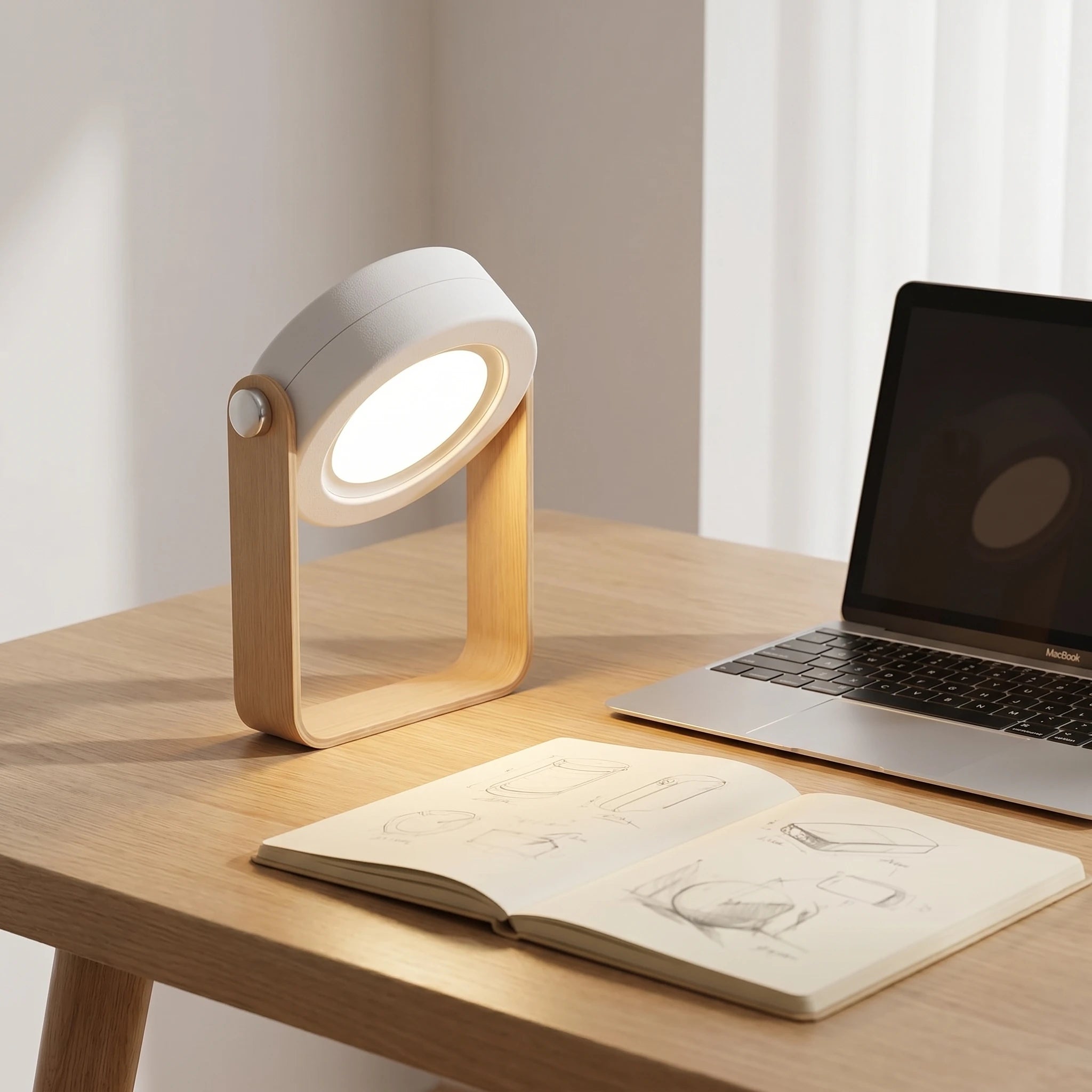 Telescopic Hanging Lantern Table Light, Portable Folding Desk Handheld Lamp, Dimmable Bedside Reading Camping Night Light