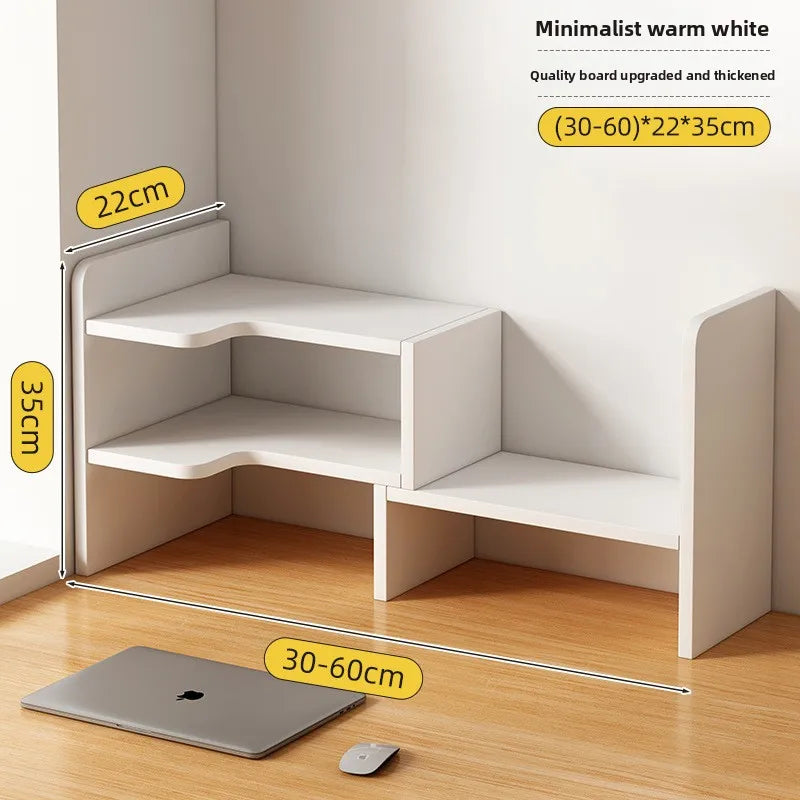 Bookshelf Desktop Shelf Multi-Layer Telescopic Office Desk Small Desk Storage Simple Bookcase