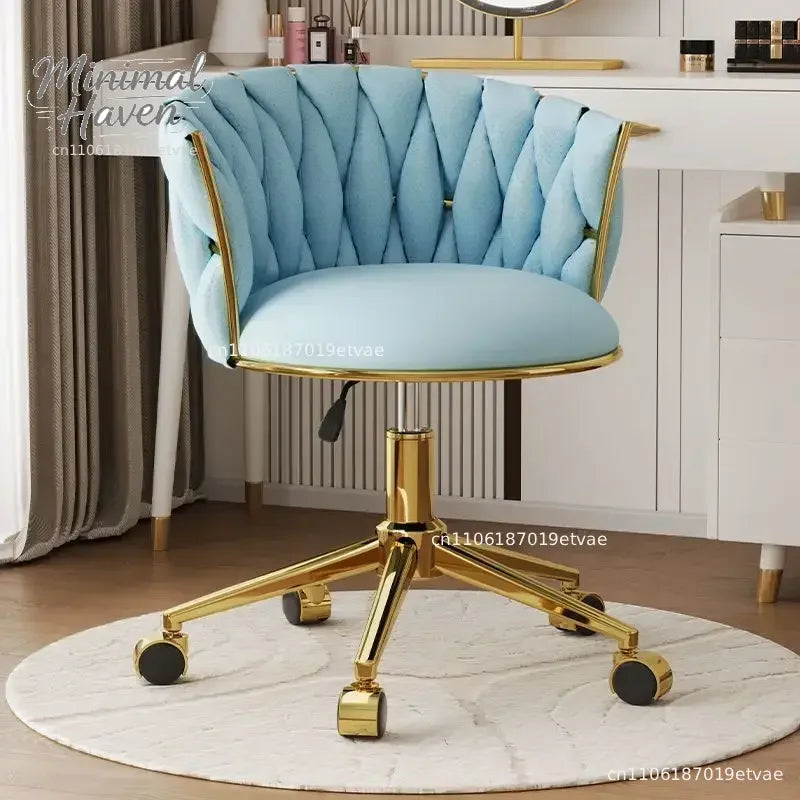 Office Chair, Swivel Desk Chair , Stylish Seating for Home Office, Vanity & Modern Glam Workspace Decor