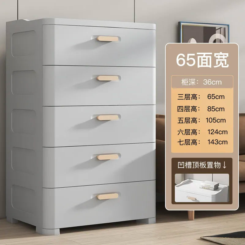 Thickened Storage Cabinet, Locker, Household Snack Storage Box, Bedroom Plastic Chest of Drawers, Locker Drawer Type