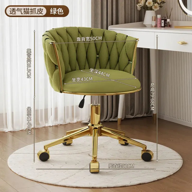 Office Chair, Swivel Desk Chair , Stylish Seating for Home Office, Vanity & Modern Glam Workspace Decor