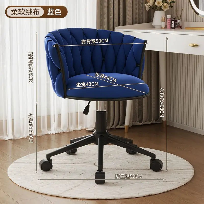 Office Chair, Swivel Desk Chair , Stylish Seating for Home Office, Vanity & Modern Glam Workspace Decor