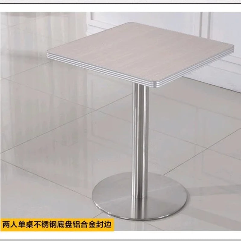 For Fast Food Restaurant Dining Table and Chair Set for Breakfast Snack Burger Milk Tea Shop High End Catering Staff Canteen