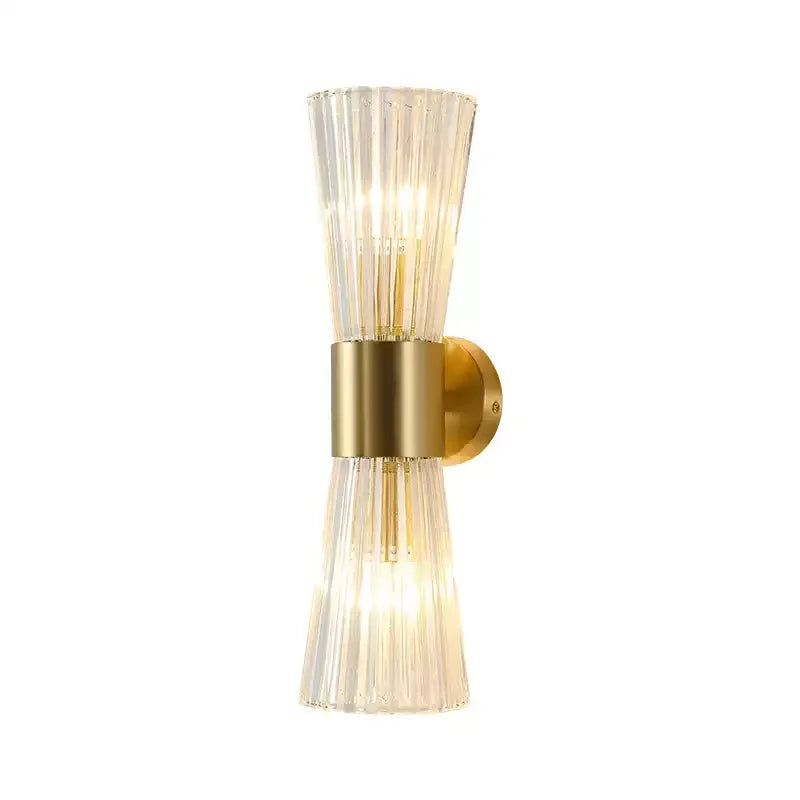 Modern Crystal Wall Lamp Golden Electroplated Metal Corridor Stair Aisle Decor Sconce for Bathroom Bedroom Parlor