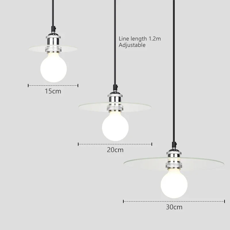 Vintage LED Pendant Lights Lamparas Creative Glass Hanging Lamp Modern Glass Chandeliers Bedroom Pendant Lamp Lamps Aesthetic