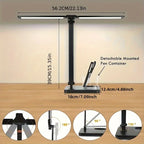 Dual Swing-Arm Table Lamp LED Desk Lamp Dimmable Adjustable Reading Light for Home Office, Bedroom, Study, and Craft