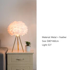 Modern Feather Floor Lamps Bedroom Bedside Led Lamp Home Decoration Living Room Sofa Standing Lamp Table Light Lustre Fixtures