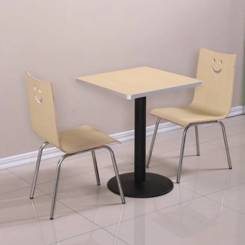 For Fast Food Restaurant Dining Table and Chair Set for Breakfast Snack Burger Milk Tea Shop High End Catering Staff Canteen