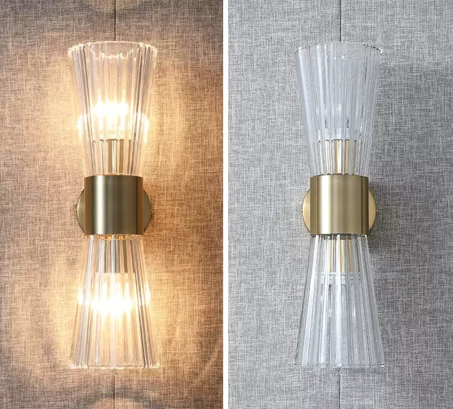 Modern Crystal Wall Lamp Golden Electroplated Metal Corridor Stair Aisle Decor Sconce for Bathroom Bedroom Parlor