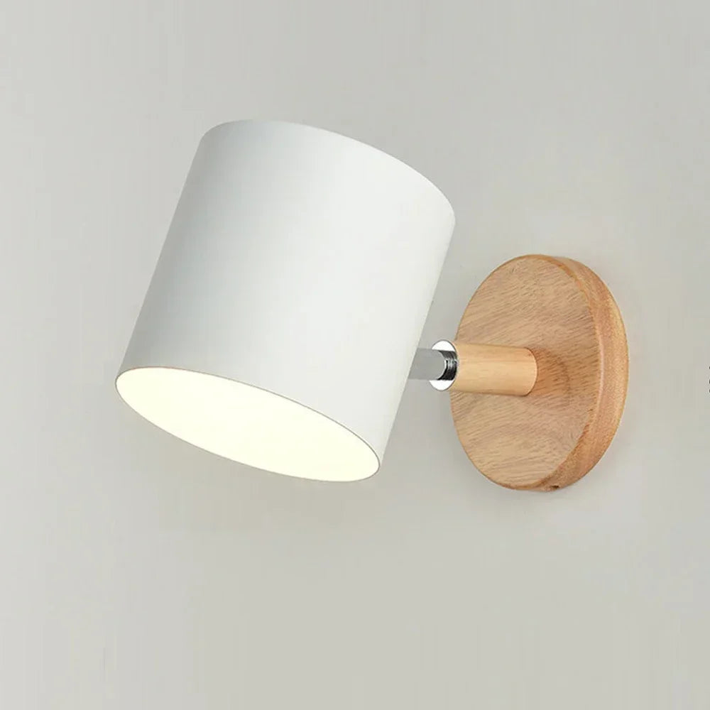 LED Wall Lamp Nordic Solid Wood Bedroom Wall Light Modern Minimalist Macaron Creative Living Room Indoor Lighting Wall Sconce