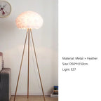 Modern Feather Floor Lamps Bedroom Bedside Led Lamp Home Decoration Living Room Sofa Standing Lamp Table Light Lustre Fixtures