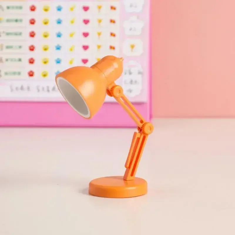 Mini LED Night Reading Book Light Foldable Table Lamp Dormitory Bedroom Creative Bedhead Lights Home Decorations Doll House Lamp