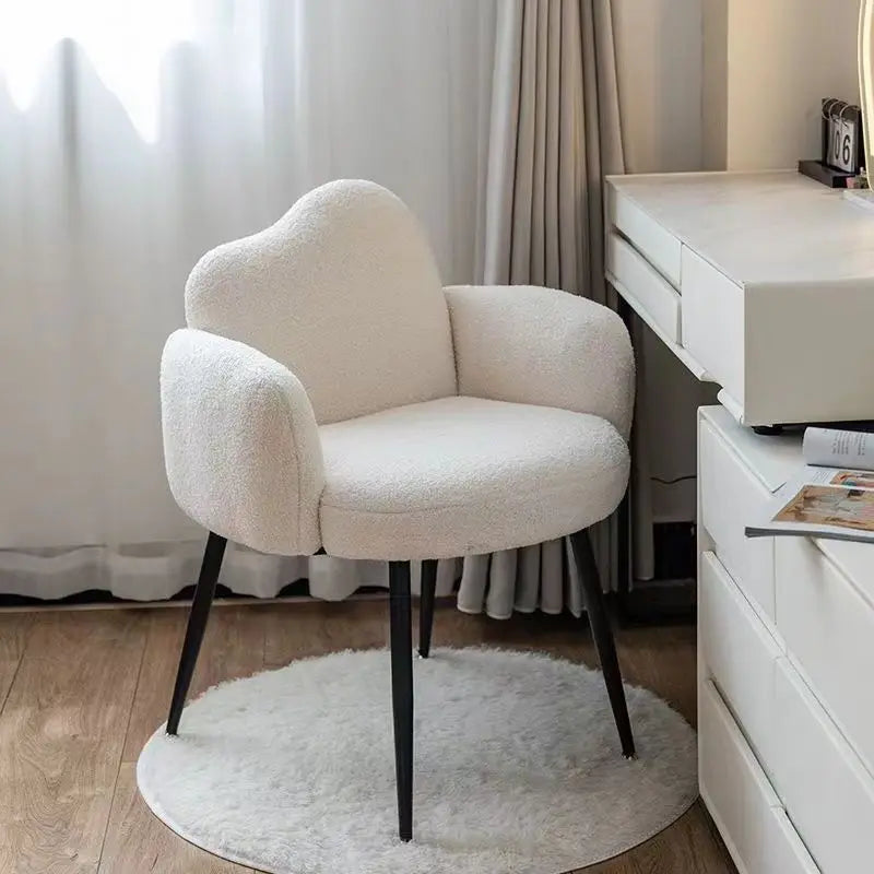 Nordic Makeup Chair Girls Bedroom Simple Backrest Chair Modern Light Luxury Dresser Stool Special High-End Manicure Chairs