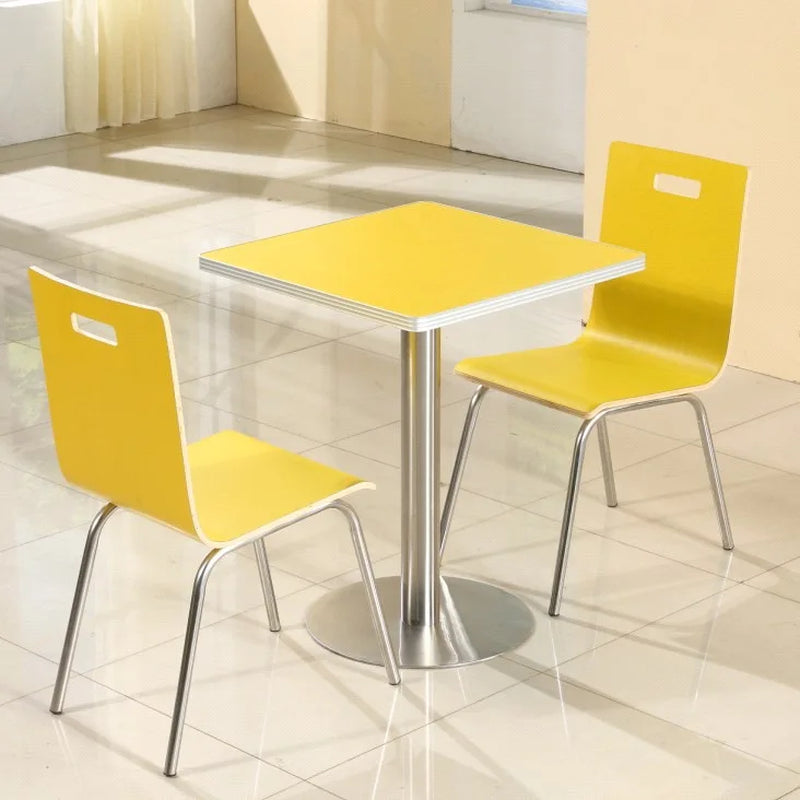 For Fast Food Restaurant Dining Table and Chair Set for Breakfast Snack Burger Milk Tea Shop High End Catering Staff Canteen