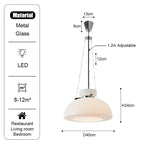 Modern Nordic White Simple Glass Pendant Lamp Living Room Restaurant Bedroom Bar Hanging Light Home Decoration Luster Chandelier