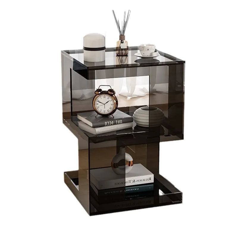 Acrylic Transparent Storage Rack, Simple Bedroom Rack, Bedside Table, Coffee Table