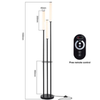 Modern 3-Light LED Floor Lamp, Dimmable Standing Light with Acrylic Shades