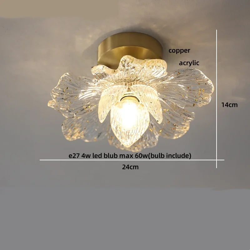 Flush Mount LED Ceiling Light Fixture Bathroom Kitchen Bedroom White Peace Dove Copper Tiffany Glass Plafond Lamp Lamparas