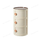 Nordic round Household Simple Creative Bedside Tables Bedroom Storage Cabinet Plastic Light Luxury Combination Small Cabinets