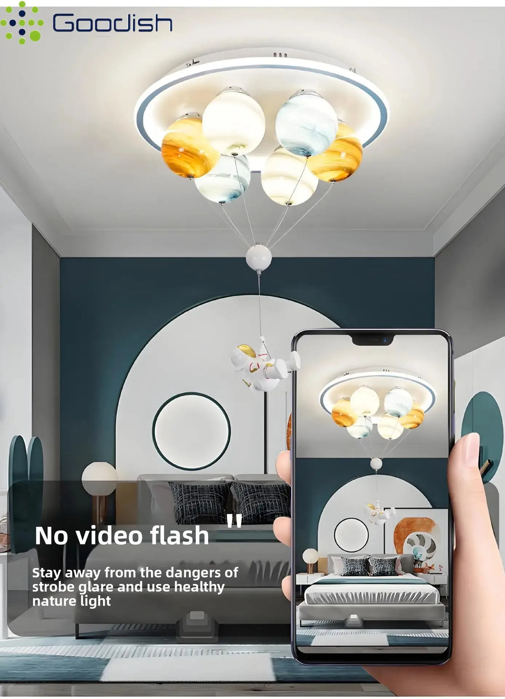 Modern Stylish Astronaut Planet Sky Led Home Ceiling Lights Art Creative Lamp for Chidren'S Bedroom Home Decoration Chandeliers