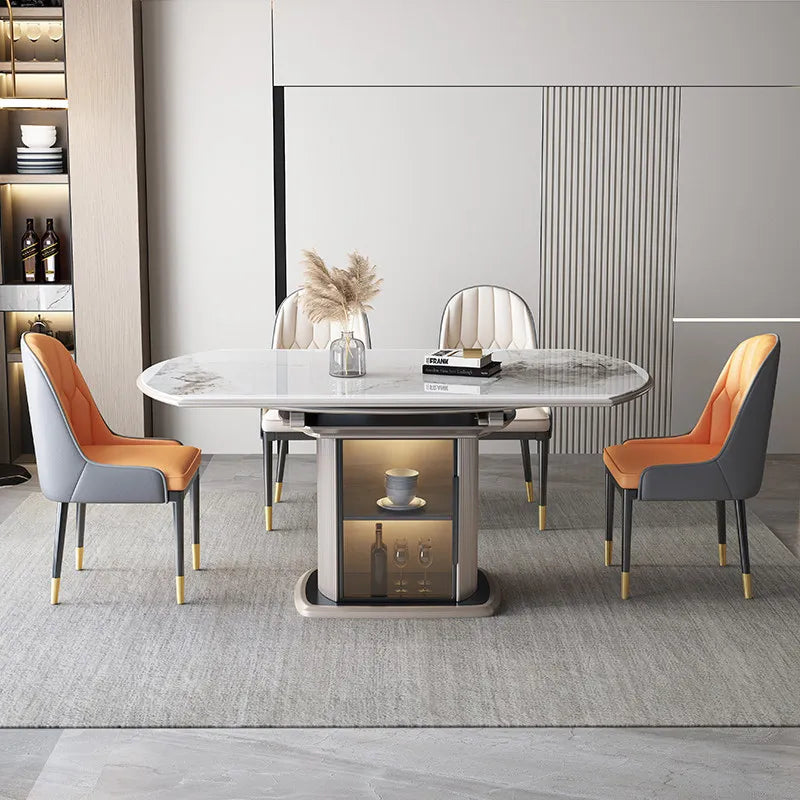 Luxury Modern Dining Table Coffee Restaurant Kitchen Marble Chairs Dining Table Nordic Lounge Mesas De Jantar Salon Furniture