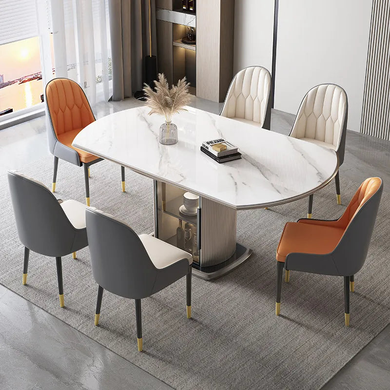 Luxury Modern Dining Table Coffee Restaurant Kitchen Marble Chairs Dining Table Nordic Lounge Mesas De Jantar Salon Furniture
