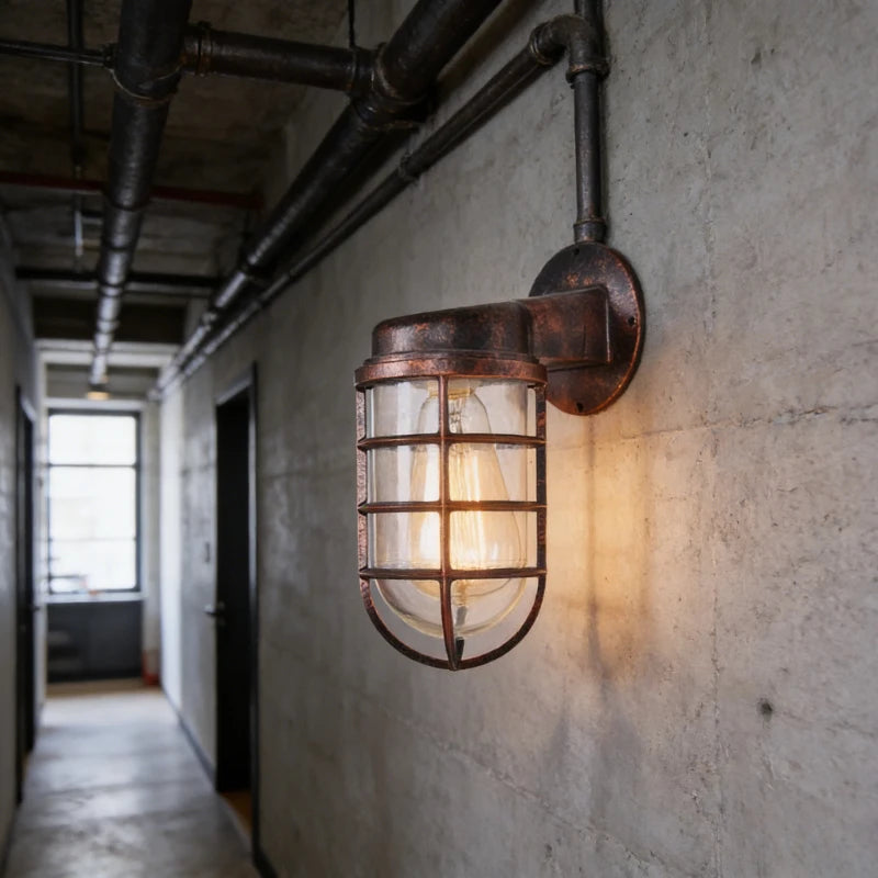 European Retro Outdoor Ultra Bright Waterproof LED Wall Lamp Desk Staircase Corridor Outdoor Courtyard Wall Light