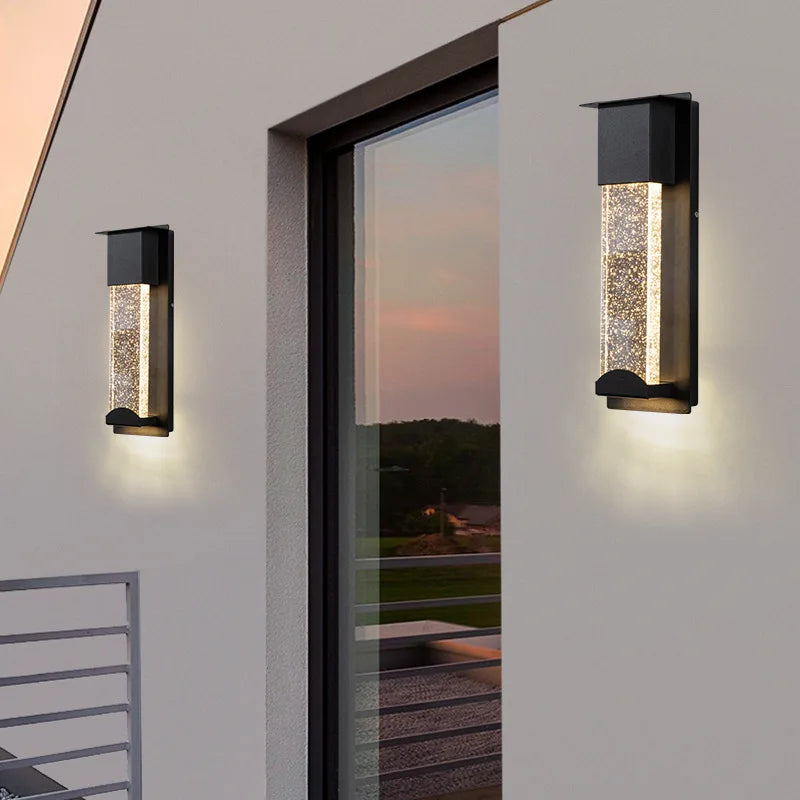 New Simple LED Outdoor Waterproof Wall Lamp Balcony Corridor Road Lamp Courtyard Villa Induction Lamp