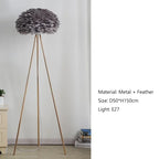 Modern Feather Floor Lamps Bedroom Bedside Led Lamp Home Decoration Living Room Sofa Standing Lamp Table Light Lustre Fixtures
