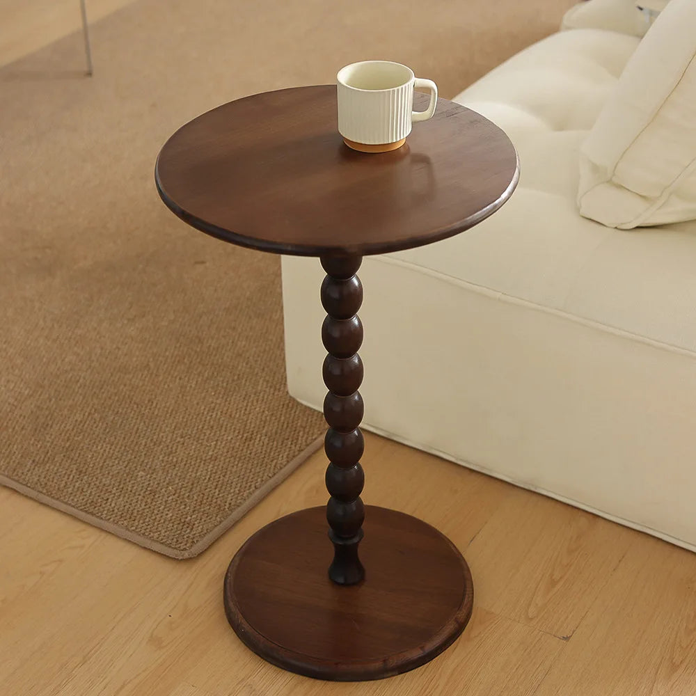 French Retro American Solid Wood Edge Table, Small Coffee Table, Living Room Sofa, Bedside Table, Balcony, Leisure Table