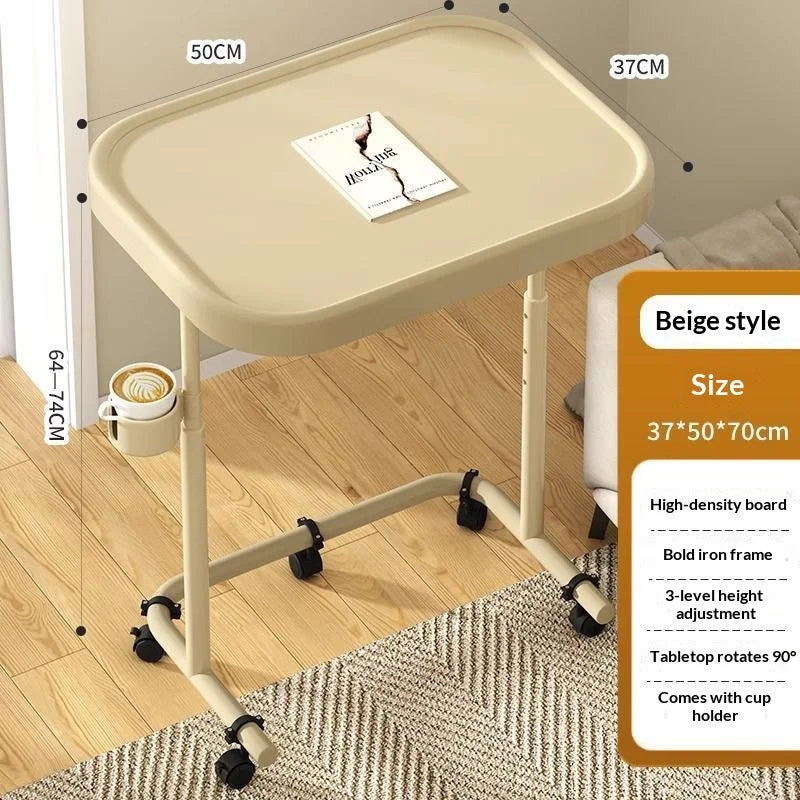 Movable Child Study Desk School Desk Adjustable Bedside Table Compact Lightweight Learning Table for Kids Students Home Use