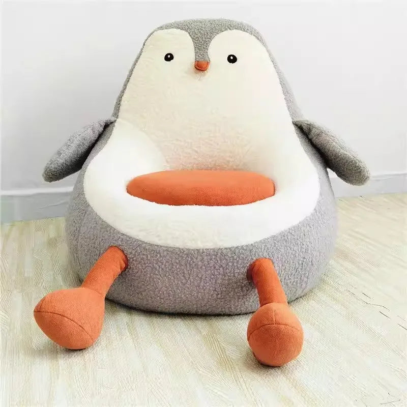 2026 New Cartoon Avocado Eggplant Penguin Children'S Bean Bag Floor Cushion Backrest Chair Lazy Sofa Home Decorative Pad