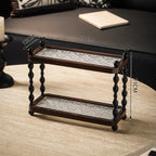 Three-Layer High-Value Desktop Retro Cup Holder with a Medieval Style Solid Wood Shelf