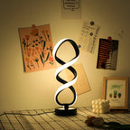 LED Ironwork High Legged Pleated Desk Lamp with USB Plug Three Color Stepless Dimming Bedside Touch Creative Bedroom Desk Lamp