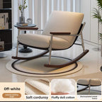 Single Rocking Chair, Balcony Leisure Chair, Recliner, Household Living Room Bean Bag Chair, Bedroom Nap Chair, Lounge Chair