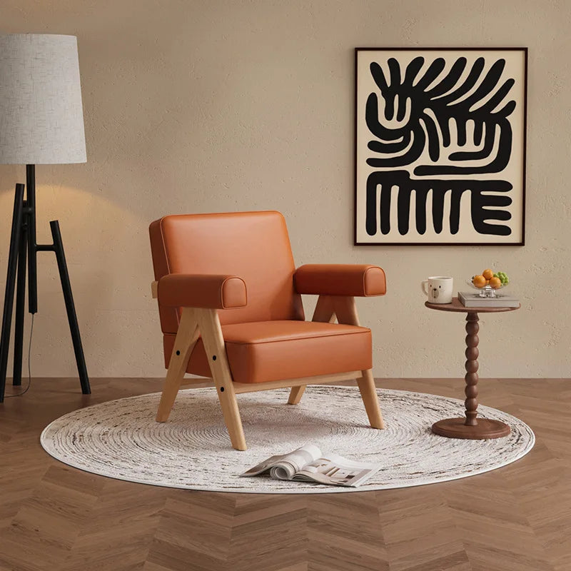 Chairs Living Room Scratch Fabric Armchair Accent Lounge Single Sofa Chair Minimalist Living Room Balcony Bedroom Cafe Reception