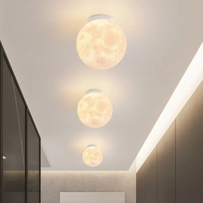 Creative 3D Printing Moon Lights, Modern and Minimalist Hallway Ceiling Lights, Children'S Rooms, Bedrooms, Study Rooms, Living