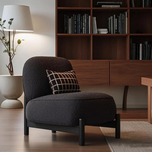 Modern Minimalist Accent Chair Cream Style Single Sofa Chair Luxury Lounge Armchair for Living Room Balcony Bedroom Decor