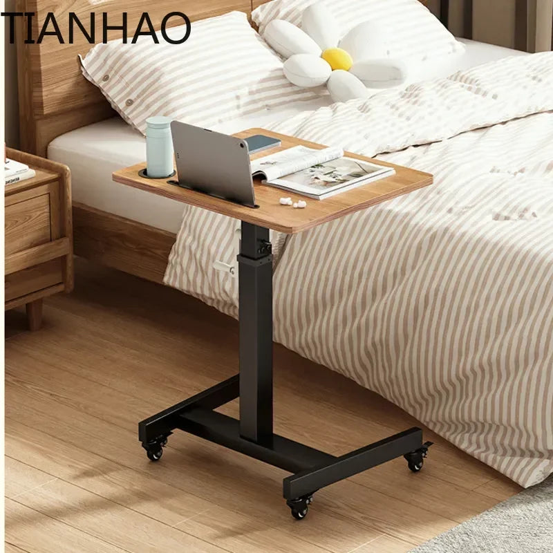.Lifting Computer Desk Mobile Desk with Wheel Ideal for Home Learning Adjustable Gamer Desk for Adults