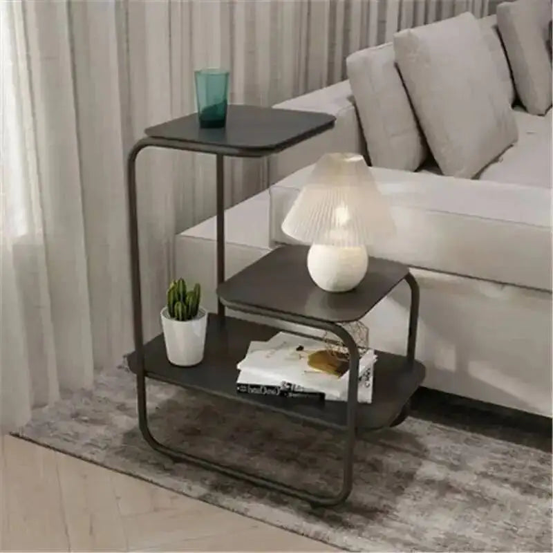 Light Luxury Sofa Side Table Simple Modern Bedside Coffee Tables Center Wrought Iron Living Room Balcony Nordic Furniture