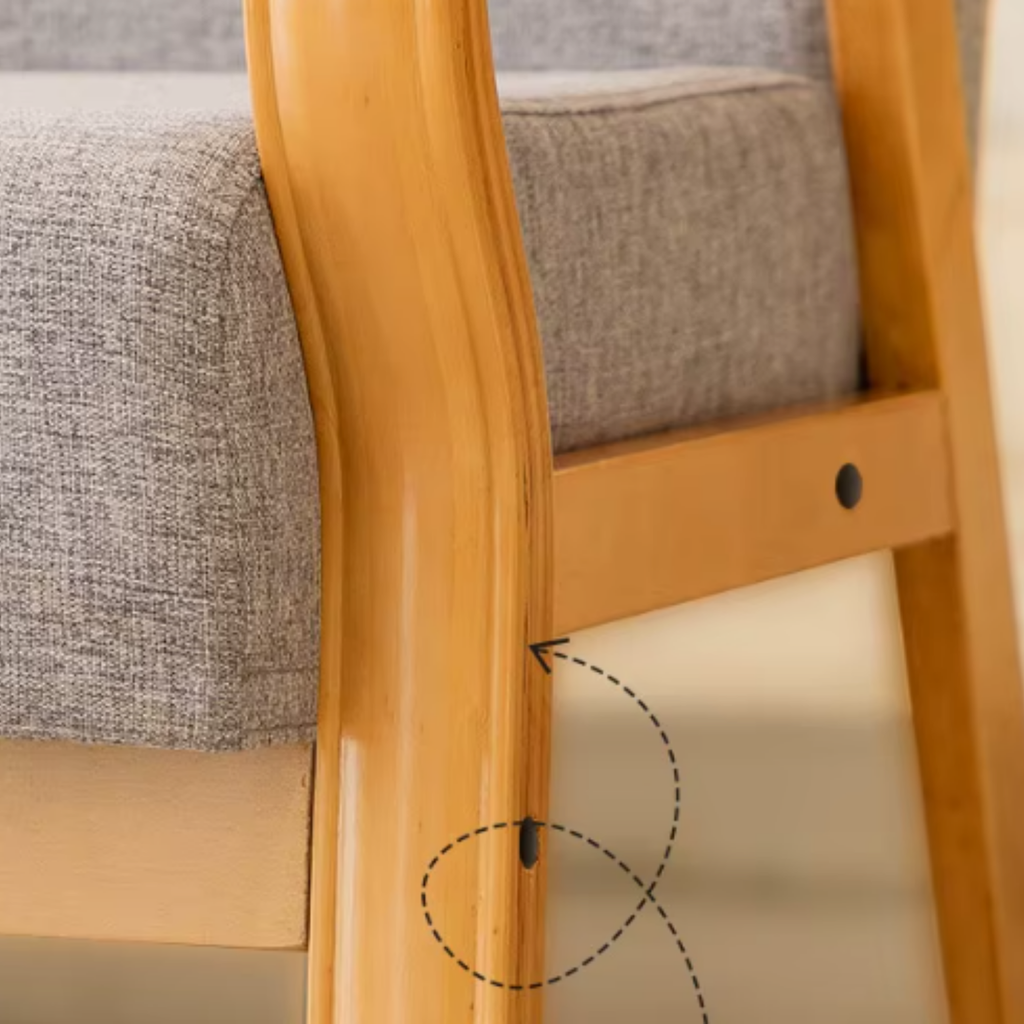 Modern Minimalist Pine Wood Table & Chair Set for Living Room