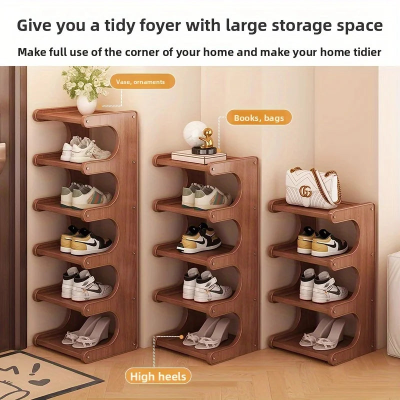 Shoe Rack, Shoe Organizer, Multifunctional Storage Design, Sturdy and Durable, Suitable for Bedroom, Dormitory, Home