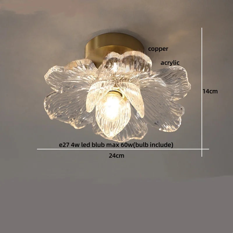 Flush Mount LED Ceiling Light Fixture Bathroom Kitchen Bedroom White Peace Dove Copper Tiffany Glass Plafond Lamp Lamparas
