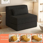 Foldable Fabric Sofa Bed, Dual-Use Sofa for Living Room and Bedroom, Single Compression