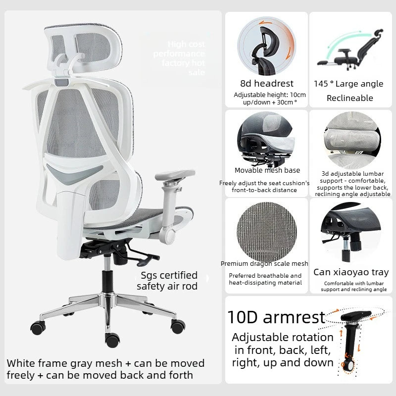 Ergonomic Chair Office Gaming Comfortable Adjustable Armrest Office Chair Relaxing Recline Chaises De Bureau Furniture