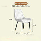 Modern Minimalist Backrest Dining Chairs Nordic Home Restaurant Furniture Light Luxury Leather Dressing Chair