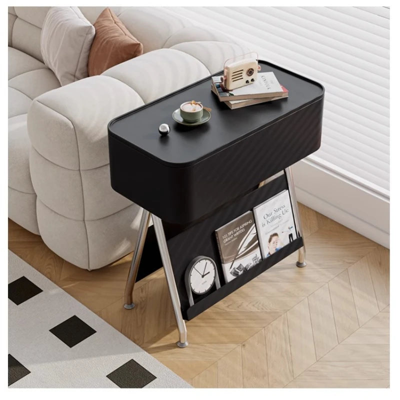 Modern Simple Coffee Table Living Room Sofa Side Cabinet Creative Movable Storage Rack Home Bedroom Bedside Tables Side Tables