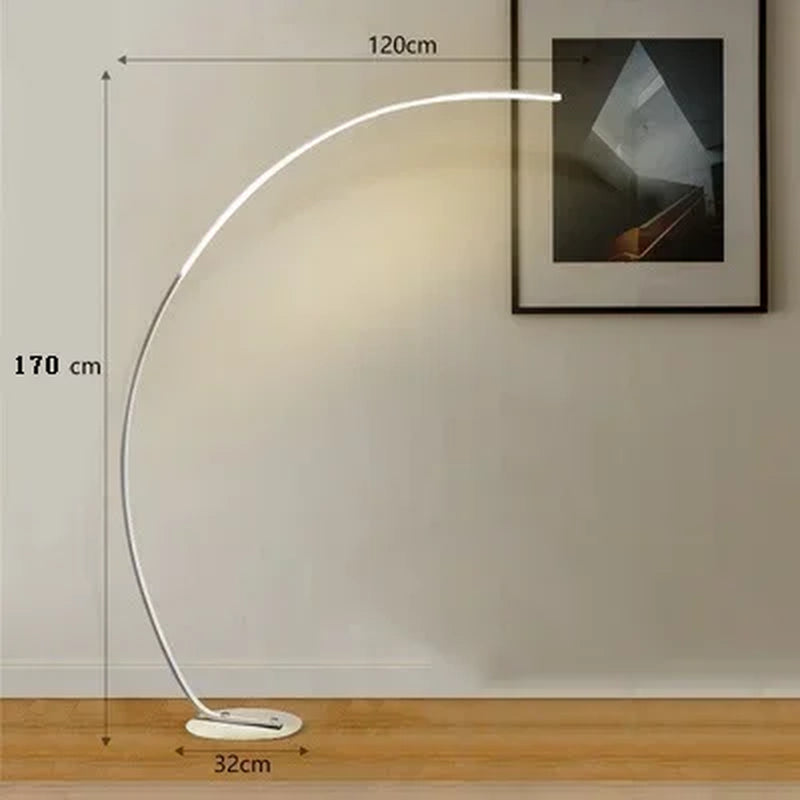2025 Nordic LED Art Floor Lamps Home Indoor Living Room Black White Floor Lights Dimmable Remote RGB Bedroom Foyer Decor Corner