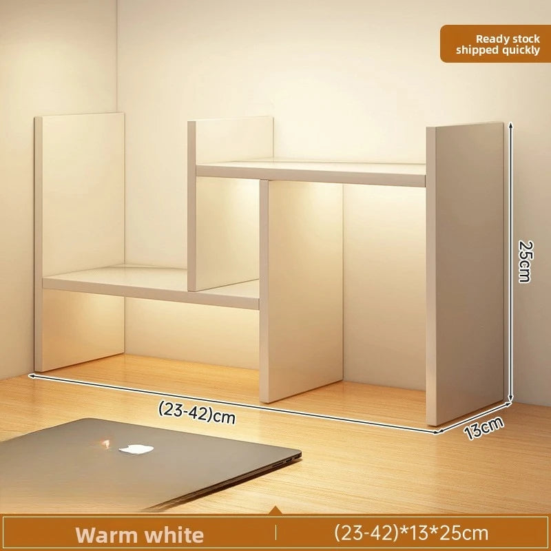 Bookshelf Desktop Shelf Multi-Layer Telescopic Office Desk Small Desk Storage Simple Bookcase