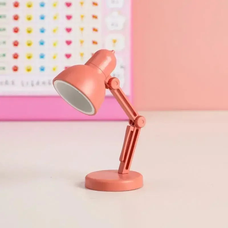 Mini LED Night Reading Book Light Foldable Table Lamp Dormitory Bedroom Creative Bedhead Lights Home Decorations Doll House Lamp